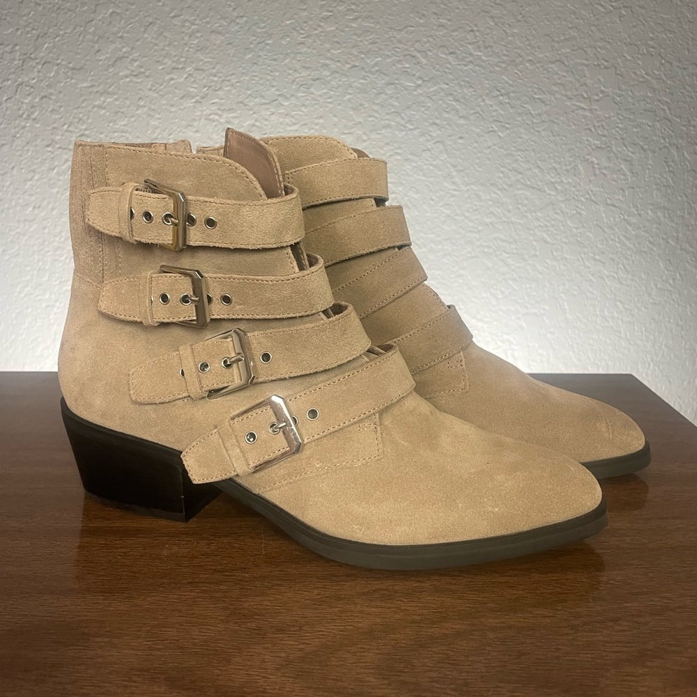 Dolce Vita Leather Ankle Buckle Boots